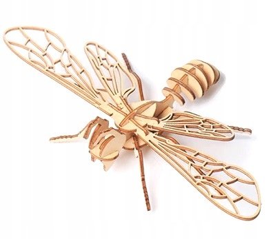 DREWNIANY OWAD MUCHA, PUZZLE 3D, 24 ELEMENTY