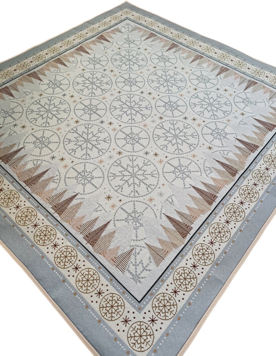 Obrus 100x100 cm ze świątecznym akcentem 1195BG gobelinowy świąteczny