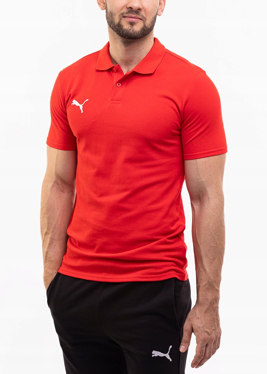 PUMA koszulka męska t-shirt polo sportowa polówka bawełna Team Goal r. L