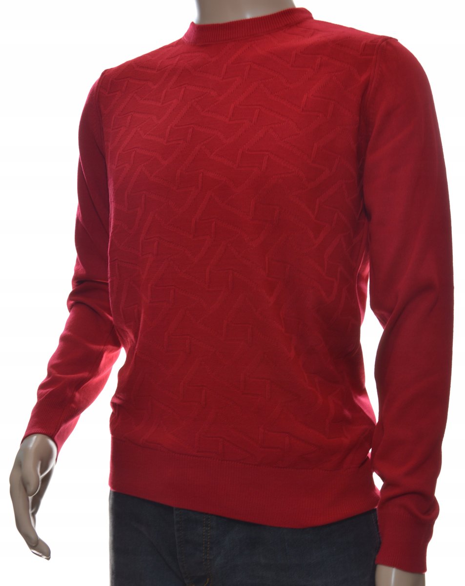 Sweter sweterek męski czerwony z kaszmirem XL 550