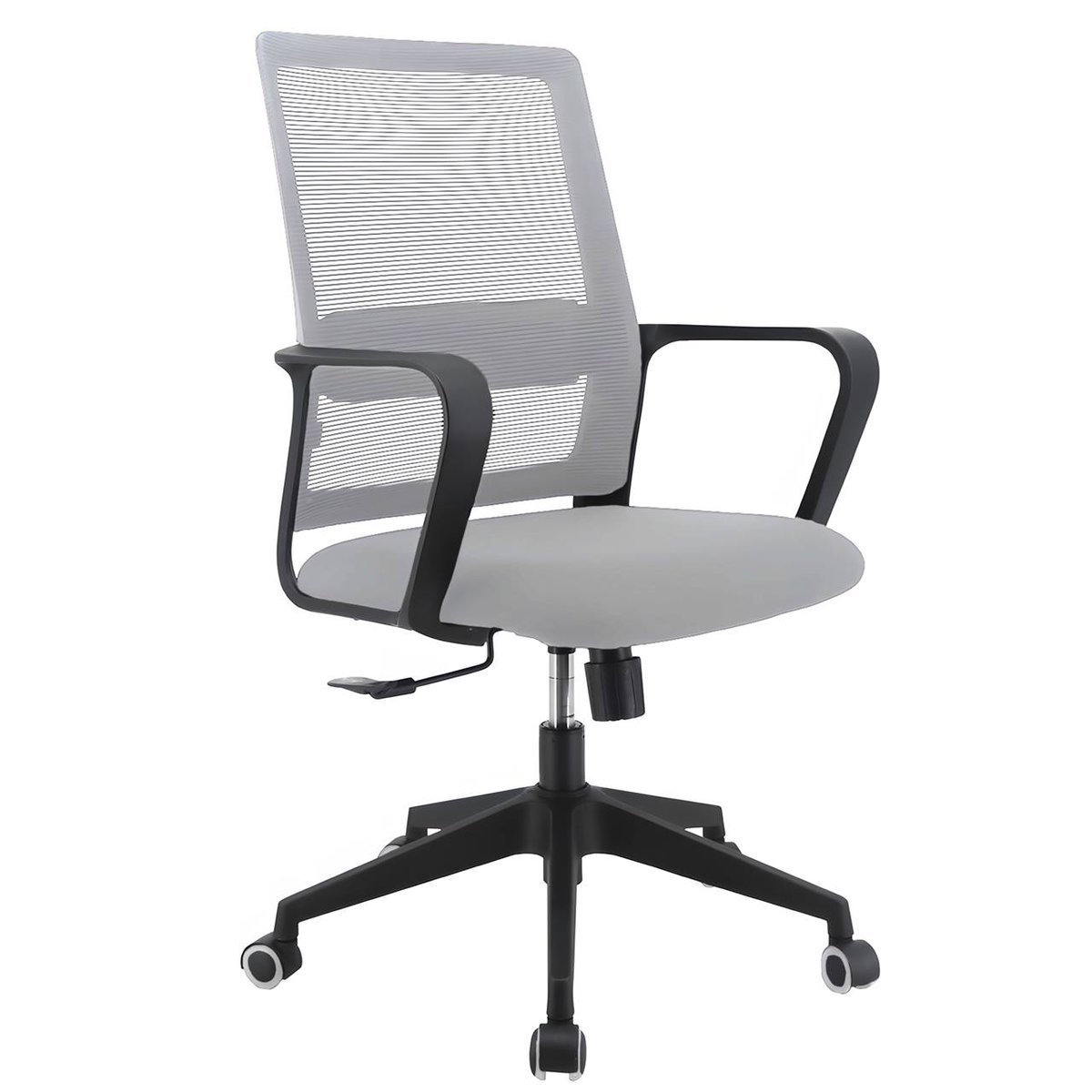 Krzesło biurowe szare do biura do pracowni GCh3BkGy 50x50x94-102 BEGRYF