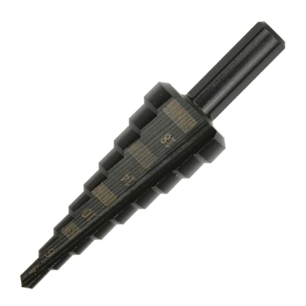 Wiertło do metalu HSS stożkowe azotek tytanu glinu TiAlN ⌀4-20mm TiAlN Geko G38562 stopniowe