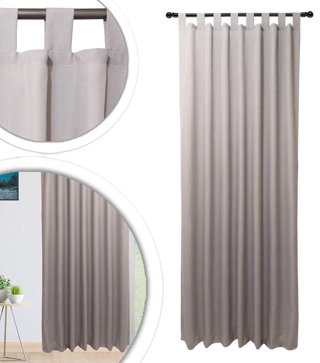 Gotowe Zasłony 145x250 Półzaciemniająca Zasłona Polski Producent JASNOSZARY