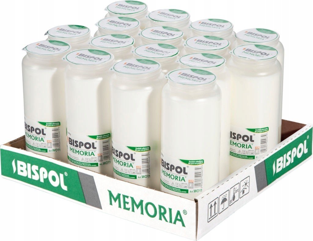 ZESTAW Wkłady do zniczy olejowe BISPOL WO11 144H 16szt. + Zapałki DABSTER_PL 38szt.