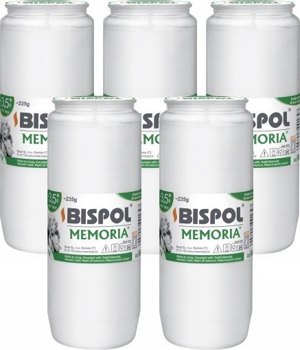 ZESTAW Wkłady do zniczy olejowe BISPOL WO4 84H 5szt. + Zapałki DABSTER_PL 38szt.