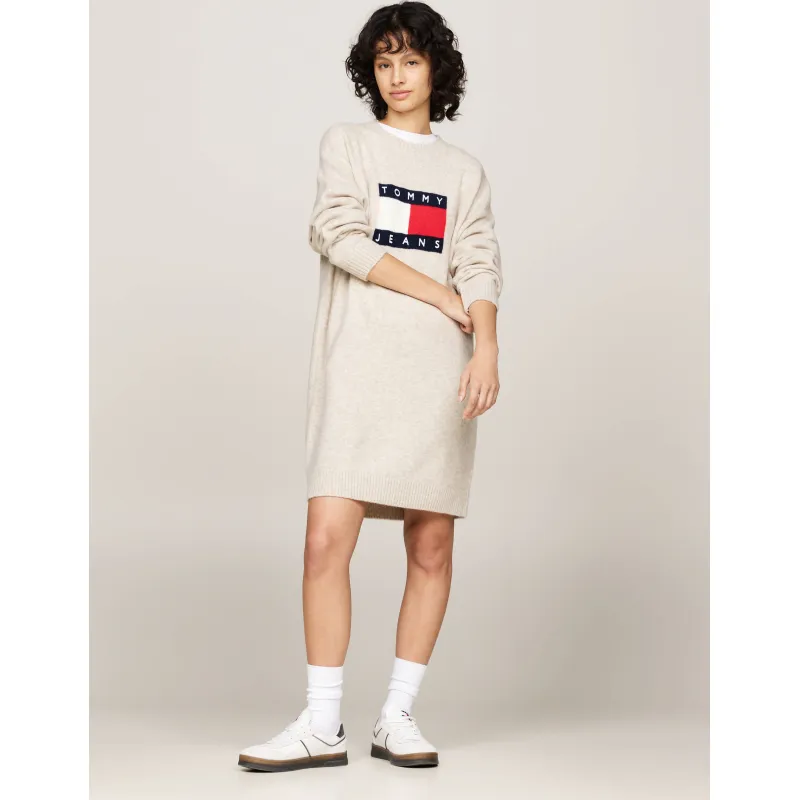 Tommy Jeans Sukienka | z dodatkiem wełny