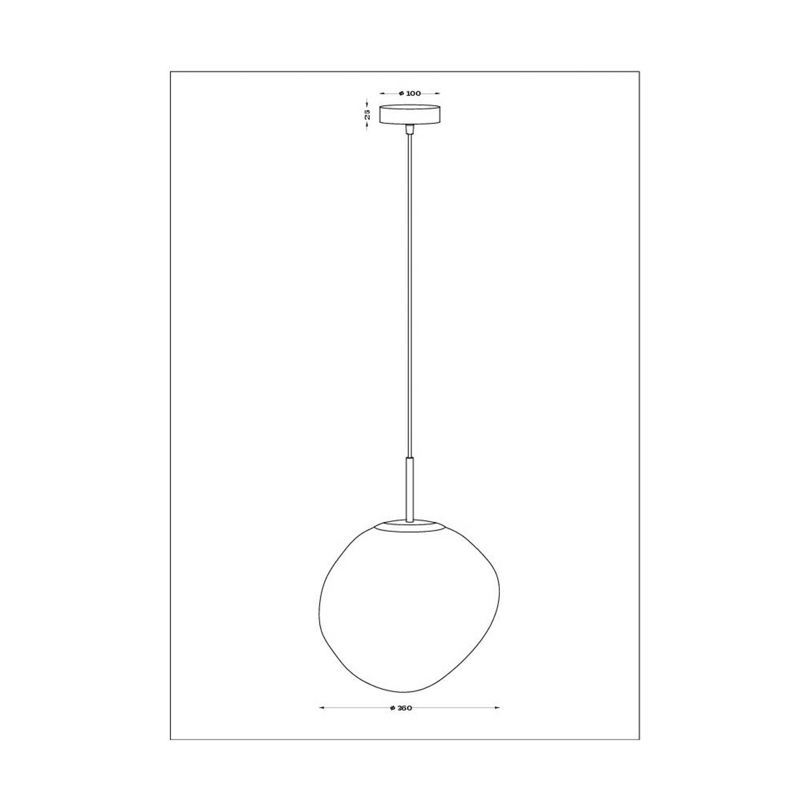 Eco-Light Lampa wisząca Canopus, fioletowa, Ø 36 cm, szkło, E27