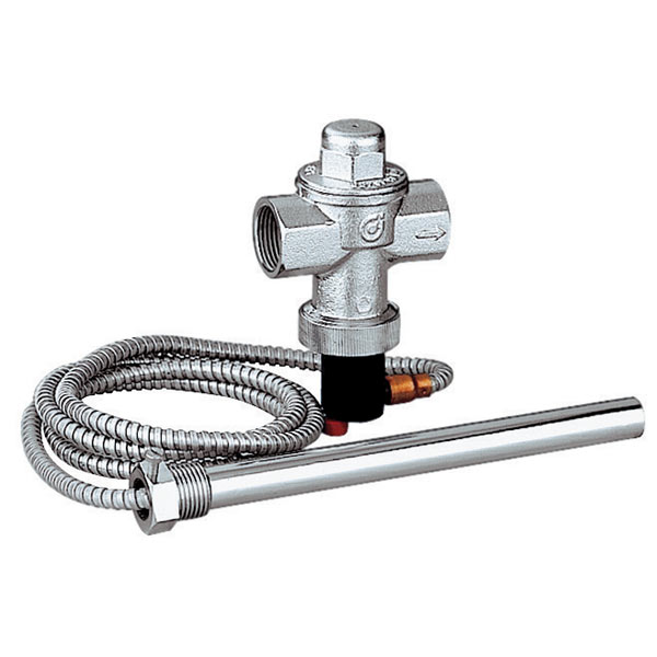 Caleffi Zawór bezpieczeństwa termicznego do kotłów na paliwa stałe, z podwójnym czujnikiem temperatury 3/4