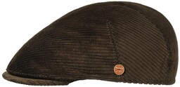 Kaszkiet Sidney Cross Corduroy by Mayser, ciemnobrązowy , 57 cm