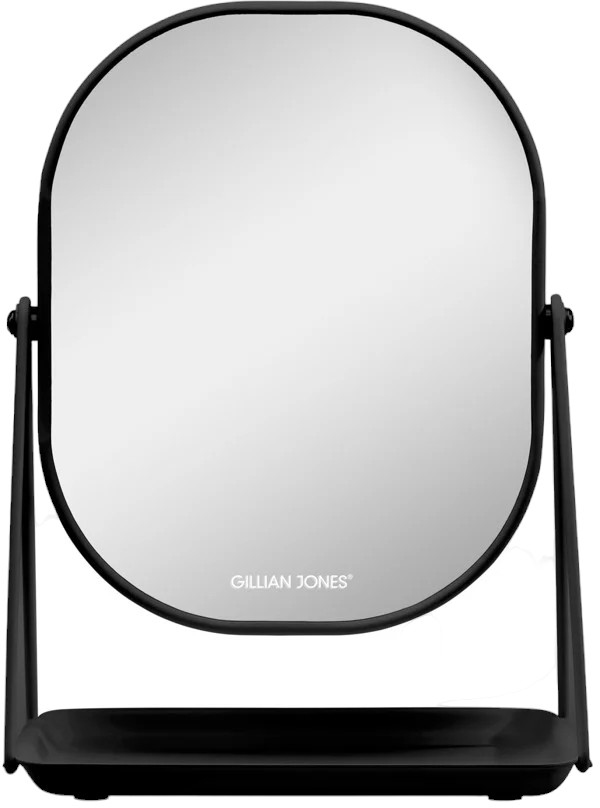 Lusterko kosmetyczne Gillian Jones Table Mirror With Tray Black (5713982011456)
