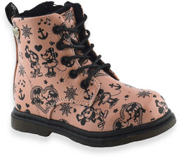 Ocieplane trapery dla dziewczynki błyszcząca eko skóra Wojtyłko 25061 Beżowe