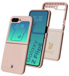 Bizon Silikonowe etui Soft Case do Galaxy Z Flip6, jasnoróżowe