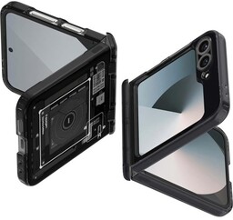 Spigen Etui Ultra Hybrid Pro do Galaxy Z Flip6, przydymione-szare (Zero One)