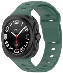 Bizon Silikonowy pasek Strap Watch Silicone do Galaxy Watch Ultra 47 mm, ciemnozielony