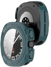 Bizon Etui ze szkłem do zegarka Case+Glass Watch do Galaxy Watch Ultra 47 mm, zielone