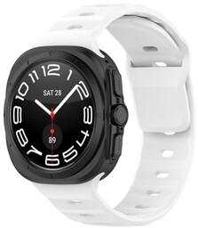 Bizon Silikonowy pasek Strap Watch Silicone do Galaxy Watch Ultra 47 mm, biały