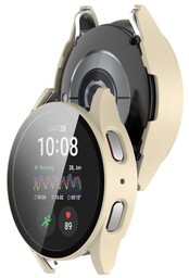 Bizon Etui ze szkłem do zegarka Case+Glass Watch do Galaxy Watch 7 44 mm, beżowe