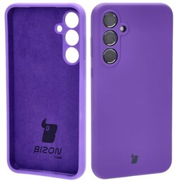 Bizon Silikonowe etui Soft Case do Galaxy A55 5G, fioletowe