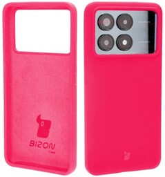 Bizon Silikonowe etui Soft Case do Xiaomi Poco F6 Pro, neonowo-różowe