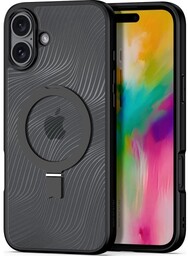 Dux Ducis Etui Aimo Mag Magnetic Stand do iPhone 16, czarno-przezroczyste