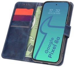 Bizon Etui z klapką Case Pocket do Google Pixel 8a, granatowe