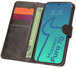 Bizon Etui z klapką Case Pocket do Huawei Pura 70, czarne