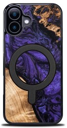 Bewood Drewniane etui do iPhone 16, Unique Violet do MagSafe