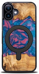 Bewood Drewniane etui do iPhone 16, Unique Neons Vegas do MagSafe