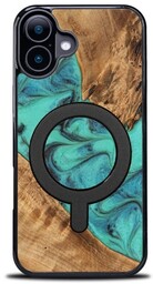 Bewood Drewniane etui do iPhone 16 Plus, Unique Turquoise do MagSafe