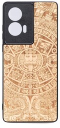 Bewood Drewniane etui do Motorola Edge 50 Fusion, Kalendarz Aztecki Aniegre