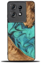 Bewood Drewniane etui do Motorola Edge 50 Pro, Unique Turquoise