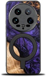 Bewood Drewniane etui Unique - Violet do MagSafe do Xiaomi 14 Ultra