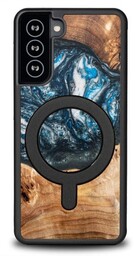 Bewood Drewniane etui Unique Planets - Ziemia do MagSafe do Galaxy S21 FE