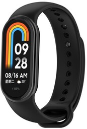 Bizon Silikonowy pasek Strap Watch Silicone do Xiaomi Smart Band 9 / 9 NFC / 8, czarny