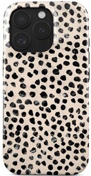 Burga Etui Almond Latte Tough Magnetic do iPhone 16 Pro, beżowe z czarnymi kropkami