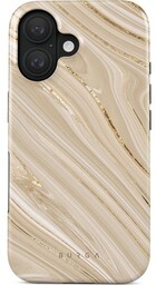 Burga Etui Full Glam Tough Magnetic do iPhone 16, beżowe wzorzyste