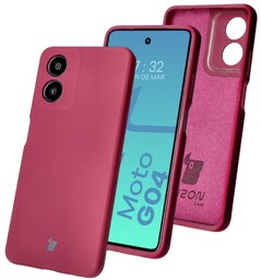 Bizon Silikonowe etui Soft Case do Motorola Moto G04, ciemnofioletowe