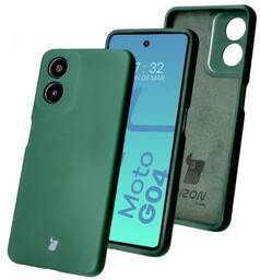 Bizon Silikonowe etui Soft Case do Motorola Moto G04, ciemnozielone