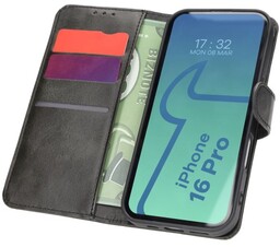 Bizon Etui z klapką Case Pocket do iPhone 16 Pro, czarne