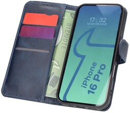 Bizon Etui z klapką Case Pocket do iPhone 16 Pro, granatowe