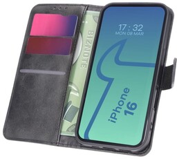 Bizon Etui z klapką Case Pocket do iPhone 16, czarne