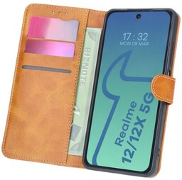 Bizon Etui z klapką Case Pocket do Realme 12 / 12x, brązowe