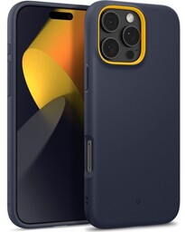 Spigen Etui Caseology Nano Pop Mag do MagSafe do iPhone 16 Pro Max, granatowo-żółte