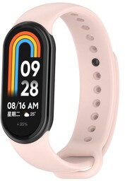 Bizon Silikonowy pasek Strap Watch Silicone do Xiaomi Smart Band 9 / 9 NFC / 8, jasnoróżowy