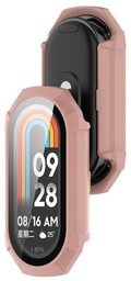Bizon Etui ze szkłem do zegarka Case+Glass Watch do Xiaomi Smart Band 9, różowy