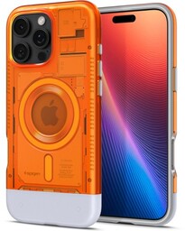 Spigen Etui Classic C1 Mag MagSafe do iPhone 16 Pro, pomarańczowe