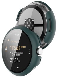 Bizon Etui ze szkłem do zegarka Case+Glass Watch do Google Pixel Watch 3 41mm, zielone