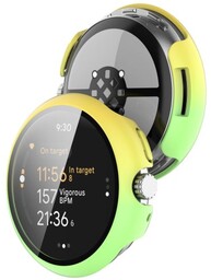 Bizon Etui ze szkłem do zegarka Case+Glass Watch do Google Pixel Watch 3 41mm, żółtozielone