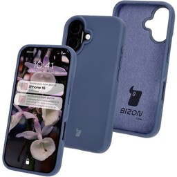 Bizon Silikonowe etui Soft Case do iPhone 16, ciemnoniebieskie