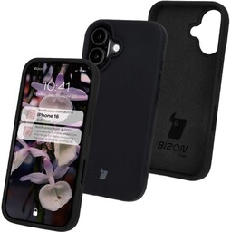 Bizon Silikonowe etui Soft Case do iPhone 16, czarne